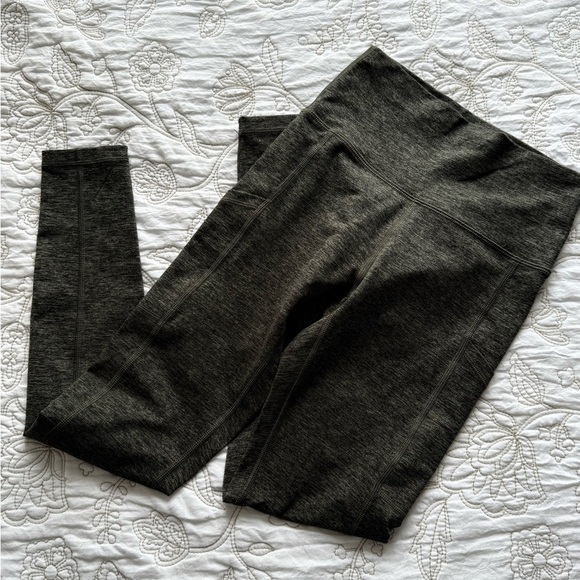 Offline Charcoal Gray/Green Women's Leggings - Picture 2 of 7